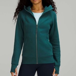 Lululemon full zip scuba hoodie in green jasper